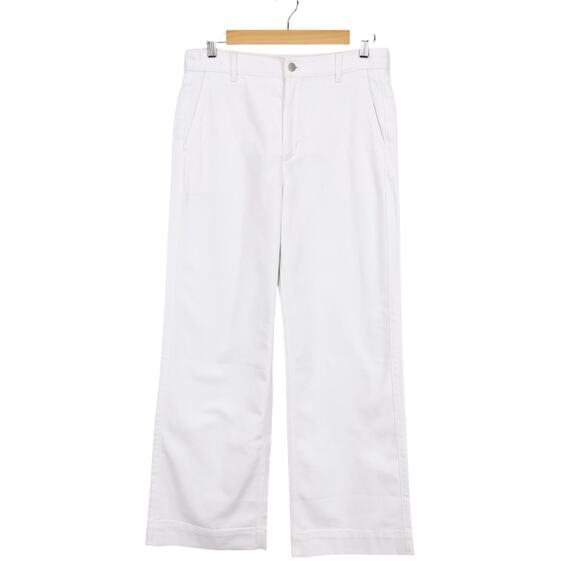 J.Crew Factory White Drapey Denim Trouser Pant Size 28 NWT - Picture 1 of 10